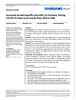 Drug and Alcohol Review - 2022 - Kilian - Increased alcohol specific mortality in Germany during COVID 19 State level